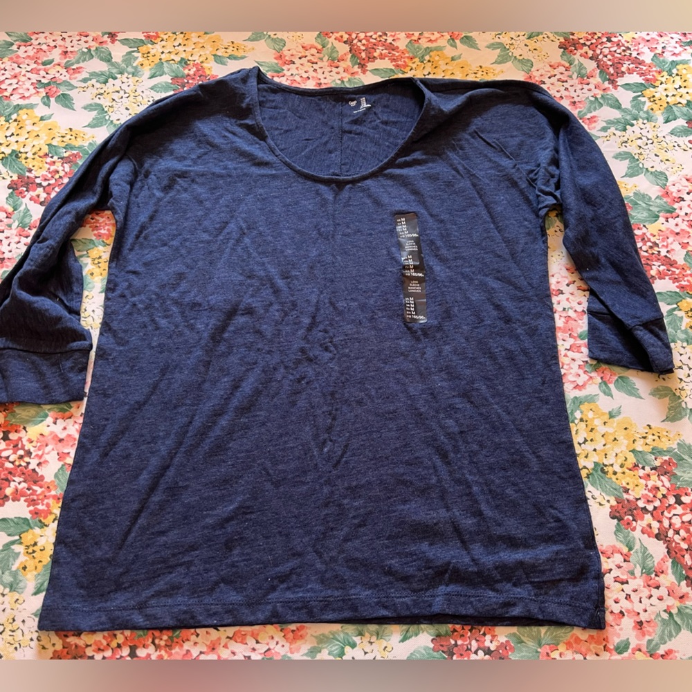 Gap Women’s Blue Marled NEW NWT Cotton Tee